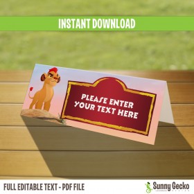 The Lion Guard Birthday Tent Cards / Place Cards